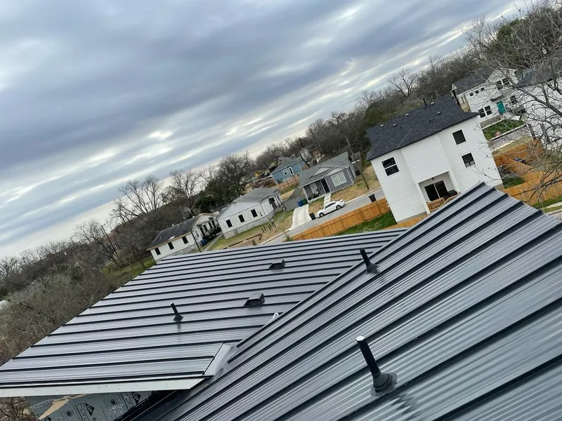 Standing seam metal roof panels with vents for Skylight Repair in Virginia